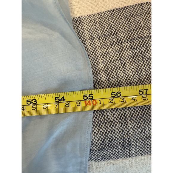 Banana Republic Dress Large Powder Blue Eliana NWT Cotton Silk Maxi Flowy Boho - Picture 11 of 12